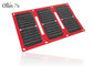 Taşınabilir Solar Charger Çanta 4 Katlı Kırmızı Renkli Mobil Fotovoltaik Şarj Cihazı