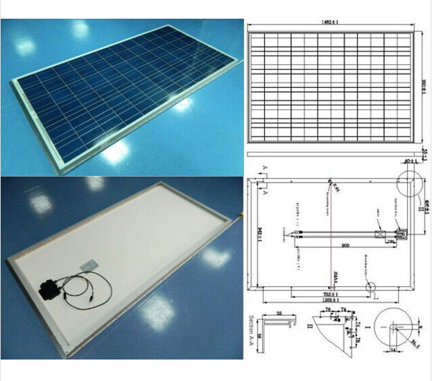 260W Çatı Poli PV Modülü, Endüstriyel Modüler Güneş Panelleri% 2 Modül Verimliliği