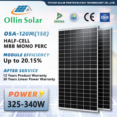 Ev için Kapalı Izgara Güneş Enerjisi Sistemi kullanılan Mono Güneş Panelleri 320w 330w 340w 350w 355w