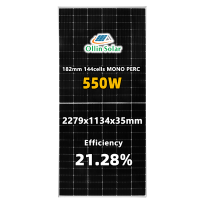 satın al 36V Suya Dayanıklı Monokristal Güneş Enerjisi Paneli 540W 545W 550W online manufacture