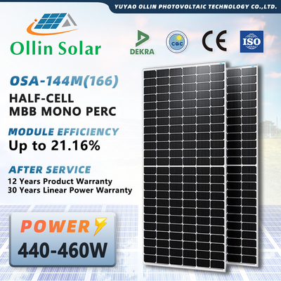 satın al OLLIN Solar Yarım Hücre Güneş Panelleri 445W 450W 455W 460W Güneş Enerjisi Paneli online manufacture