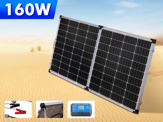 satın al 160W 200W 400w Katlanabilir Cam Güneş Panelleri Kamp Kitleri online manufacture