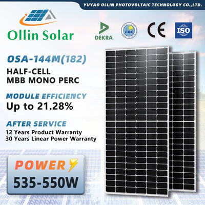 560W Monokristal Solar Modül Paneli 144 Hücreli 182mm 10bb Mono 560W