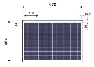 Beyaz Çerçeve 12V Güneş Paneli 3.2mm Yüksek İletim Temperli Cam Ön Cam